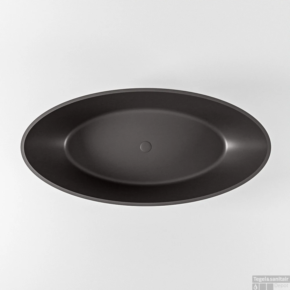 HOLM Vrijstaand Bad 180x85cm Kleur Dark Grey / Dark Grey 8 HOLM Vrijstaand Bad 180x85cm Kleur Dark Grey / Dark Grey - Afbeelding 8