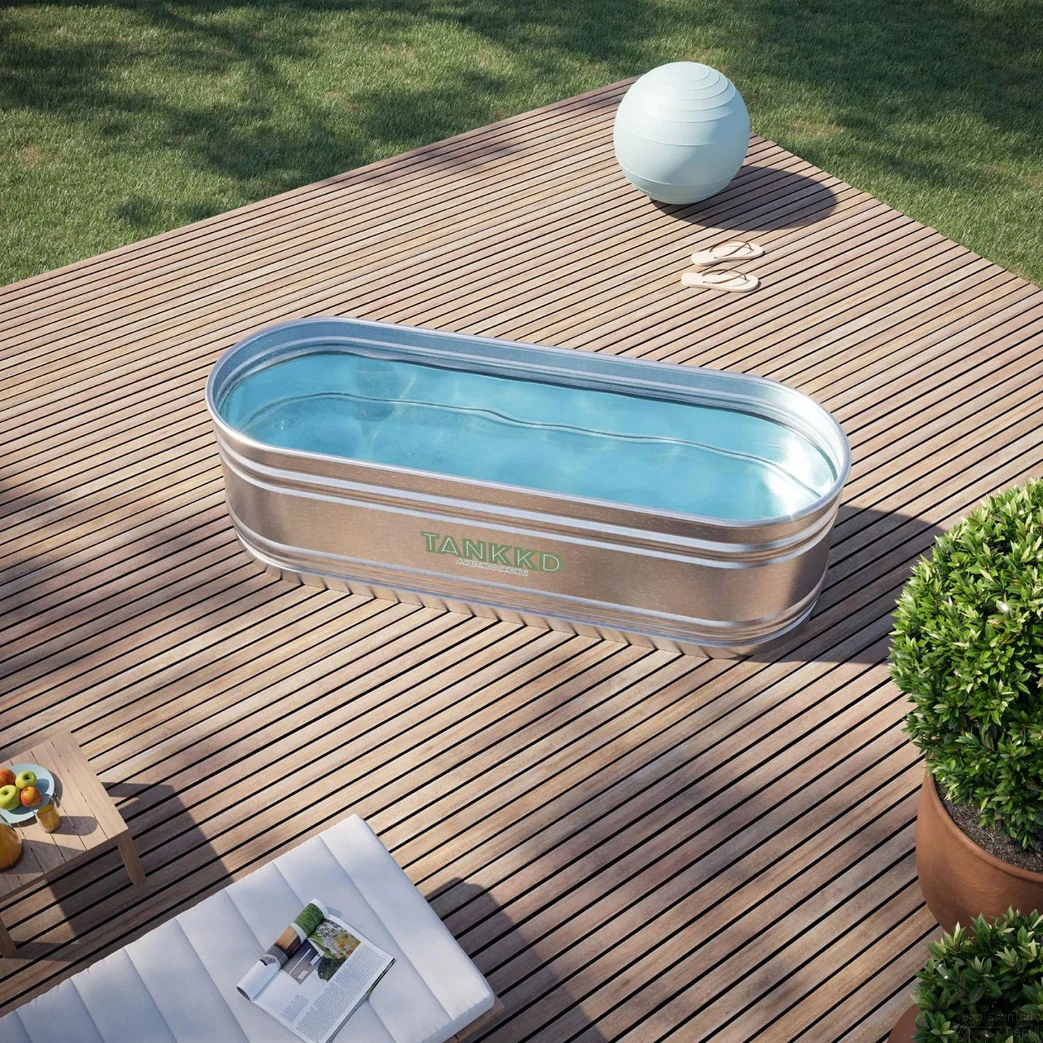 Tankkd IJsbad | Green Label Oval | 244x61x91cm | Aluminium 2 Tankkd IJsbad | Green Label Oval | 244x61x91cm | Aluminium - Afbeelding 2