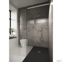 Inloopdouche Bellezza Bagno StabiLight 80x195cm 8 Mm Helder Glas Antikalk Inclusief Stabilisatiestang Met Verlichting Chroom