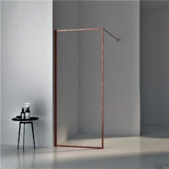 Inloopdouche Boss & Wessing Recta 100x200 Cm 8mm NANO Glas Geborsteld Koper