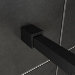 Wiesbaden Douchewand Square 10mm 100x200cm Stabilisatiestang | Nano Coating | Mat Zwart | Inloopdouche -Winkel Voor Huis- En Badkamerartikelen inloopdouche wiesbaden square stabilisatiestang nano coating 100x200 cm 10 mm mat zwart 20.3312 5