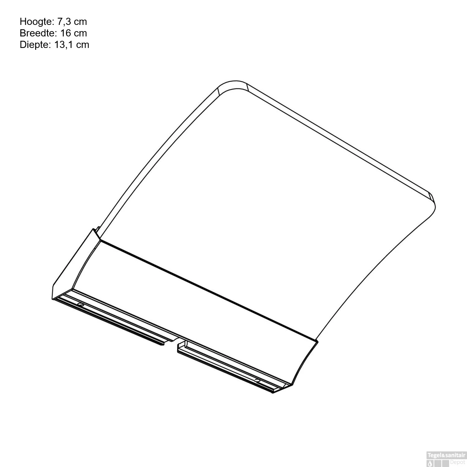 LED Spiegellamp Allibert Slap 3 Watt 16x7,3x13,1cm Glanzend Chroom - Afbeelding 2