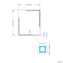 Badkamerspiegel Boss & Wessing Liteem 60x70 Cm Met LED -Winkel Voor Huis- En Badkamerartikelen melite 60x70cm 1