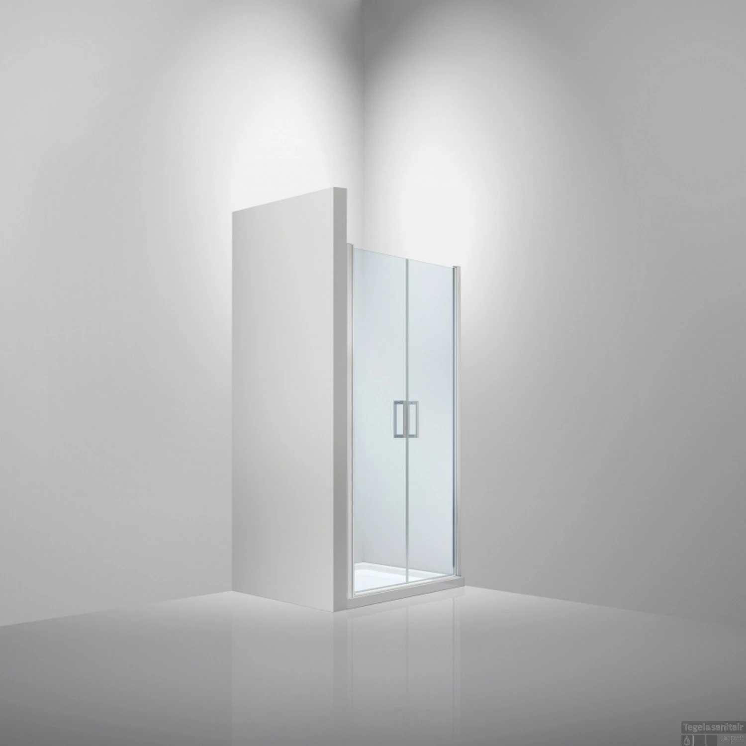 Pendeldeuren Van Rijn ST02 Saloondeur 90x200 Cm 6 Mm Chroom - Afbeelding 3