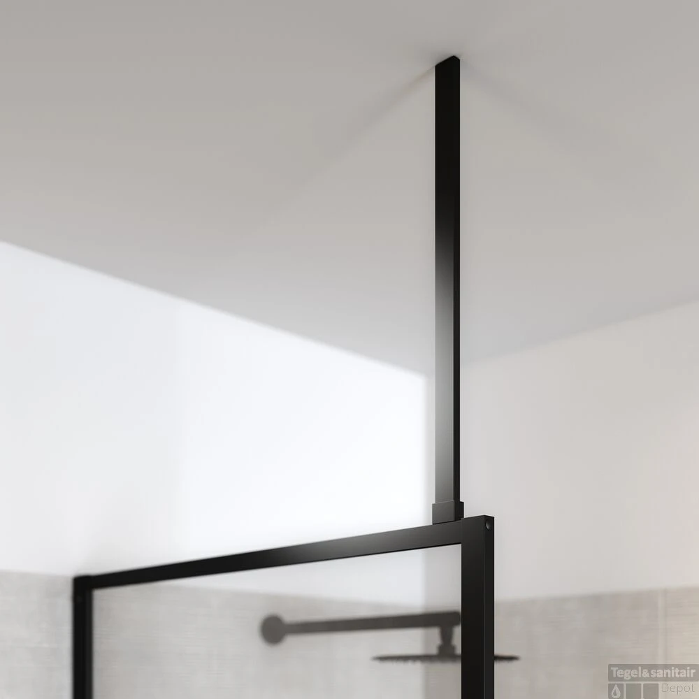 Plafondsteun Tbv Sealskin Soho Inloopdouche 60 Cm Inkortbaar Mat Zwart 1 Plafondsteun Tbv Sealskin Soho Inloopdouche 60 Cm Inkortbaar Mat Zwart