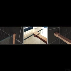 Profielset Met Stabilisatiestang Wiesbaden Slim 120cm Geborsteld Koper -Winkel Voor Huis- En Badkamerartikelen profielset met stabilisatiestang wiesbaden slim 120cm koper sfeer