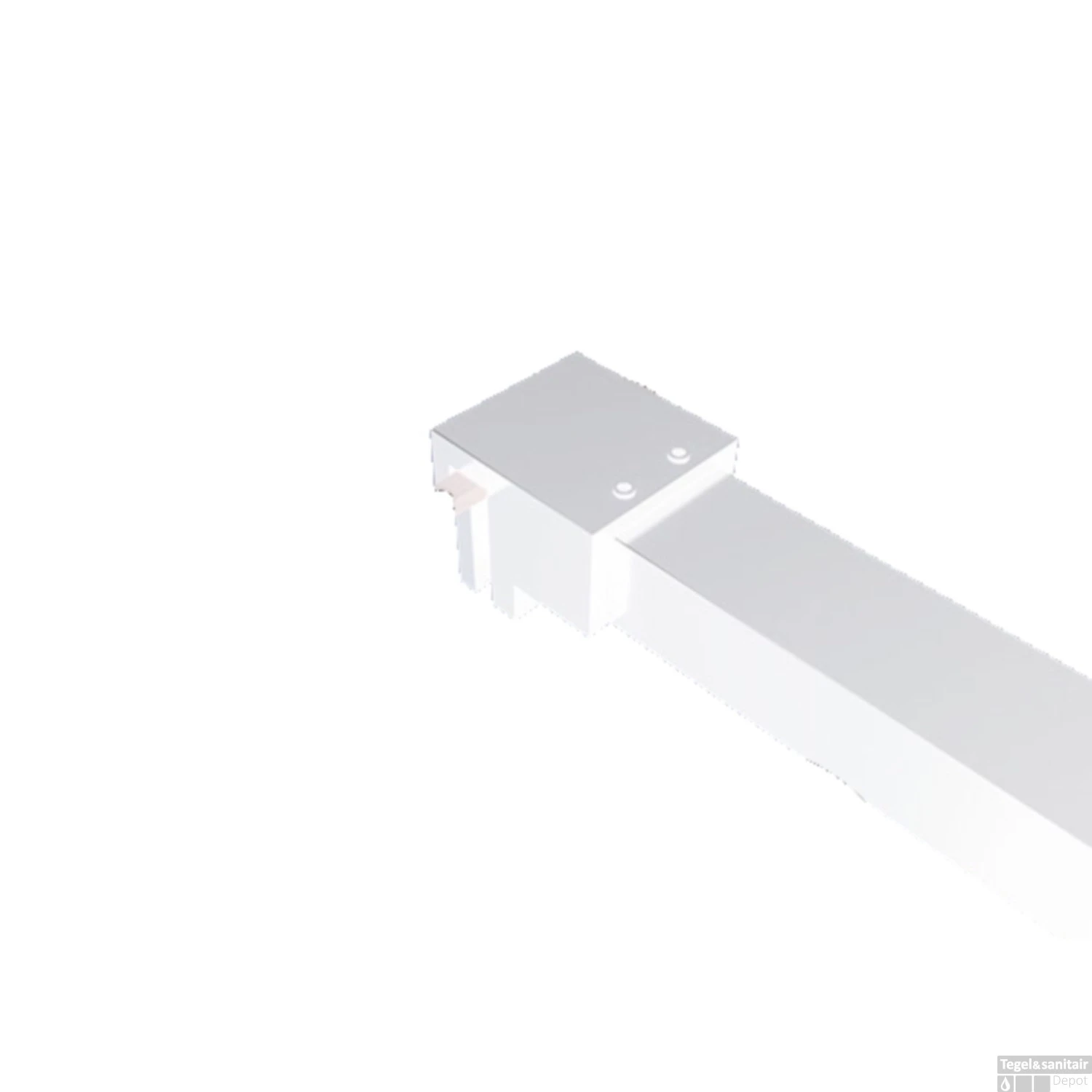 BWS Inloopdouche Pro Line Rookglas Met Middenband 120x200 8mm Nano Coating Mat Wit Profiel En Stang 2 BWS Inloopdouche Pro Line Rookglas Met Middenband 120x200 8mm Nano Coating Mat Wit Profiel En Stang - Afbeelding 2