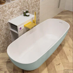 ROCK Vrijstaand Bad 170x70cm Kleur Greey / Talc -Winkel Voor Huis- En Badkamerartikelen rock 5 00005