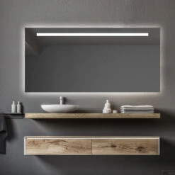 Spiegel Gliss Design Horizontaal Led Standaard Verlichting 100cm -Winkel Voor Huis- En Badkamerartikelen spiegel gliss design horizontaal led standaard verlichting sfeer3 5