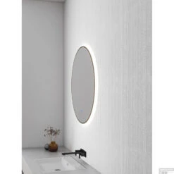 Ronde Spiegel Wiesbaden Novi Met LED, Dimbaar 60 Cm Geborsteld Messing 8 Ronde Spiegel Wiesbaden Novi Met LED, Dimbaar 60 Cm Geborsteld Messing -Winkel Voor Huis- En Badkamerartikelen spiegel novi messing sfeer 1 2