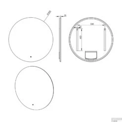 Spiegel Wiesbaden Giro Rond Met LED Verlichting 80 Cm -Winkel Voor Huis- En Badkamerartikelen spiegel wiesbaden giro rond met led verlichting 80 cm 38.4401 tech