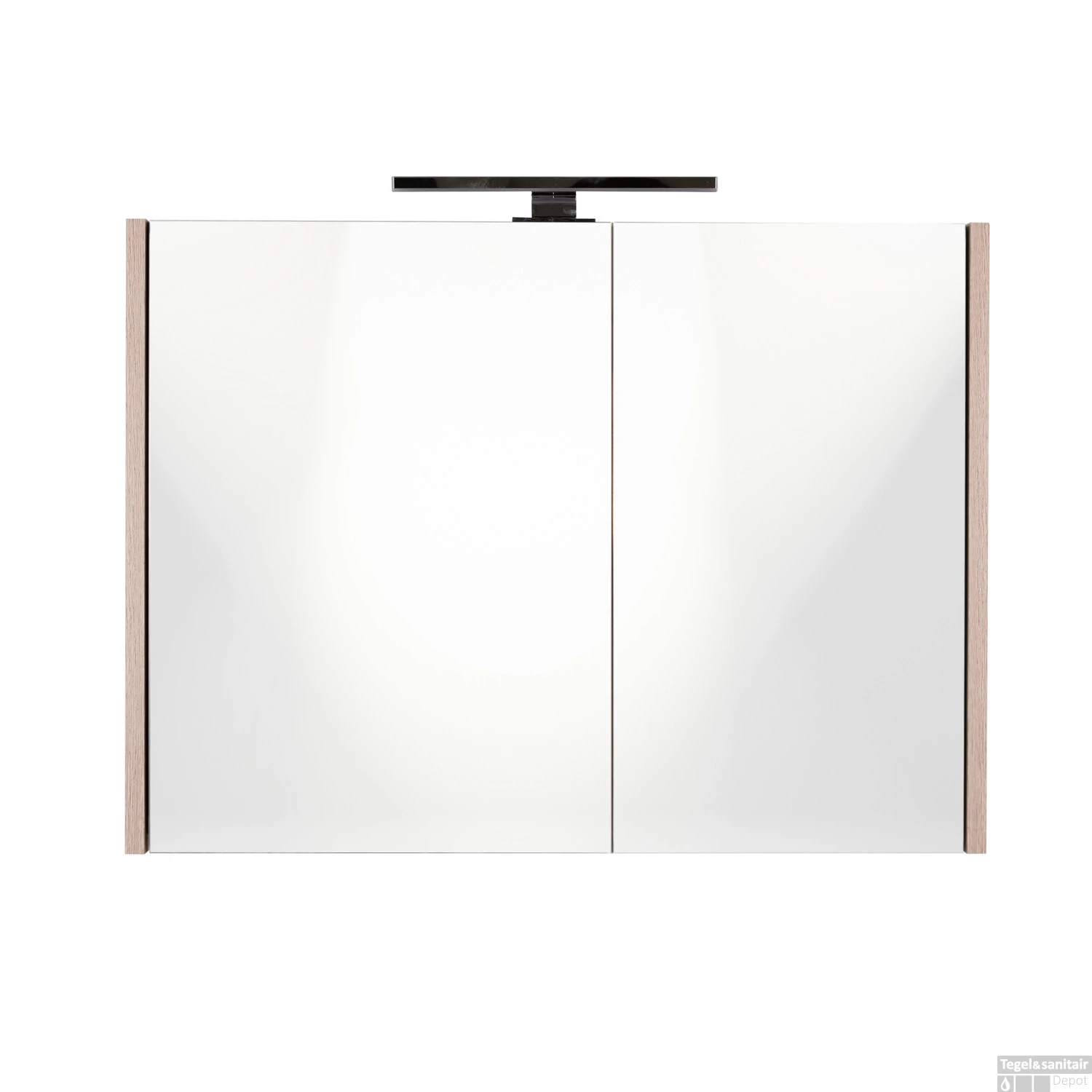 Spiegelkast Best Design Happy Halifax Incl. LED Verlichting 80x60 Cm Eiken - Afbeelding 2