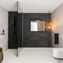 Spiegelkast BWS Valencia 100x70x16 Cm Met Twee Deuren Carrara Mat