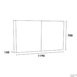 Spiegelkast Dual Exclusive Line 120cm Legno Calore -Winkel Voor Huis- En Badkamerartikelen spiegelkast dual exclusive line 120cm tech 2