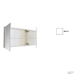 Spiegelkast Sanicare Qlassics 120 Cm 2 Deuren Zijdeglans Wit -Winkel Voor Huis- En Badkamerartikelen spiegelkast sanicare qlassics 120 cm 2 deuren zijdeglans wit detail