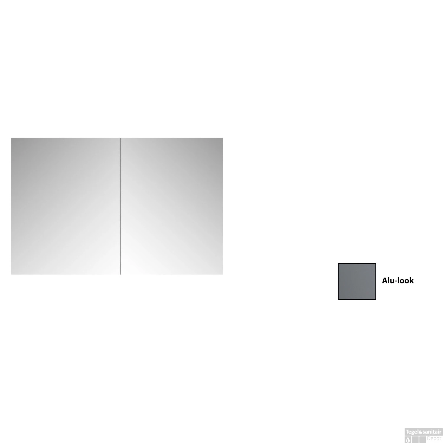 Spiegelkast Sanicare Qlassics 70 Cm 2 Deuren Alu-Look 5 Spiegelkast Sanicare Qlassics 70 Cm 2 Deuren Alu-Look - Afbeelding 5