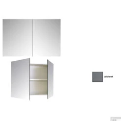 Spiegelkast Sanicare Qlassics 70 Cm 2 Deuren Alu-Look 9 Spiegelkast Sanicare Qlassics 70 Cm 2 Deuren Alu-Look -Winkel Voor Huis- En Badkamerartikelen spiegelkast sanicare qlassics 70 cm 2 deuren alu look detail1