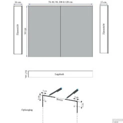 Spiegelkast Sanicare Qlassics Ambiance 100 Cm 2 Spiegeldeuren Belluno Eiken -Winkel Voor Huis- En Badkamerartikelen spiegelkast sanicare qlassics ambiance 100 cm 2 spiegeldeuren belluno eiken tech