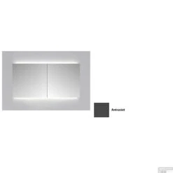 Spiegelkast Sanicare Qlassics Ambiance 120 Cm 2 Deuren Antraciet -Winkel Voor Huis- En Badkamerartikelen spiegelkast sanicare qlassics ambiance 120 cm 2 deuren antraciet detail1