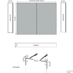 Spiegelkast Sanicare Qlassics Ambiance 120 Cm 2 Deuren Antraciet -Winkel Voor Huis- En Badkamerartikelen spiegelkast sanicare qlassics ambiance 120 cm 2 deuren antraciet tech