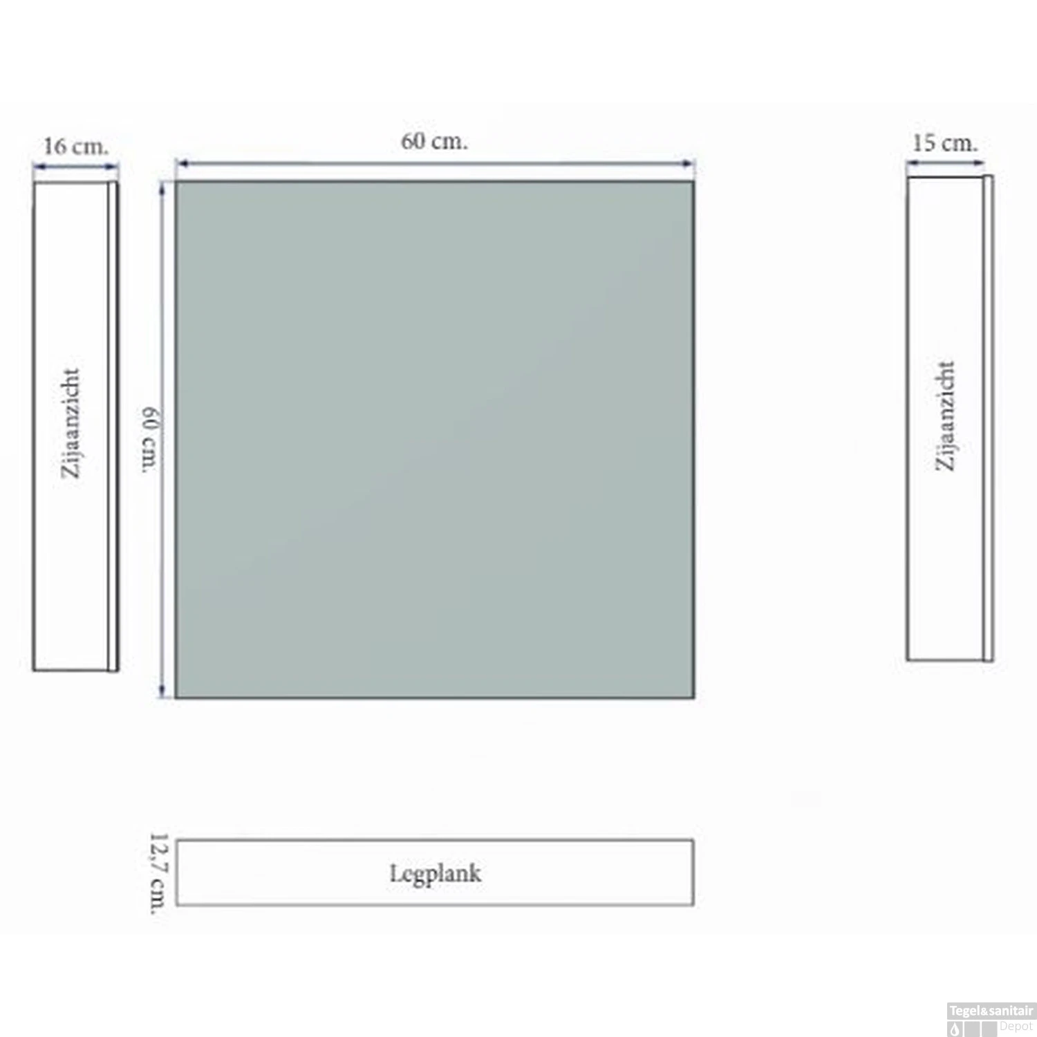 Spiegelkast Sanicare Qlassics Ambiance 60x60 Cm Met Dubbelzijdige Spiegeldeur, LED Verlichting En Afstandsbediening Antraciet 3 Spiegelkast Sanicare Qlassics Ambiance 60x60 Cm Met Dubbelzijdige Spiegeldeur, LED Verlichting En Afstandsbediening Antraciet - Afbeelding 3