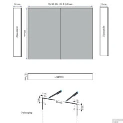 Spiegelkast Sanicare Qlassics Ambiance 70 Cm 2 Deuren Antraciet -Winkel Voor Huis- En Badkamerartikelen spiegelkast sanicare qlassics ambiance 70 cm 2 deuren antraciet tech 1