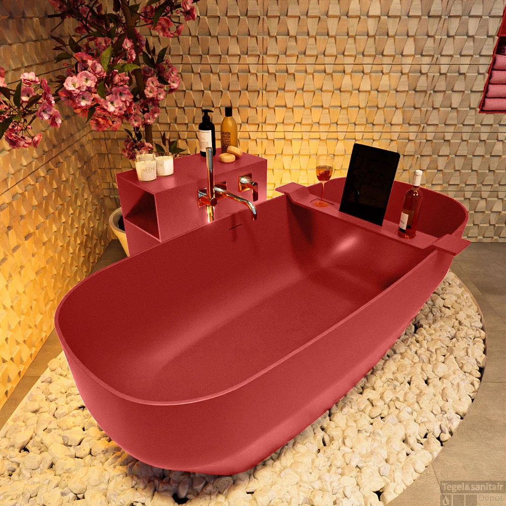 STONE Vrijstaand Bad 170x75cm Kleur Fire / Fire 6 STONE Vrijstaand Bad 170x75cm Kleur Fire / Fire - Afbeelding 6