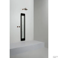 Sunshower One L Round Infrarood 185x33 Cm Inbouw - Opbouw Vlak Of Hoek Black -Winkel Voor Huis- En Badkamerartikelen sunshower oneplus l black inbouw uit geheel