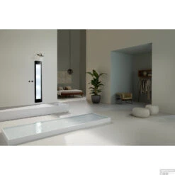 Sunshower Plus L Round Infrarood En UV-licht 185x33 Cm Inbouw - Opbouw Vlak Of Hoek Black -Winkel Voor Huis- En Badkamerartikelen sunshower oneplus l black inbouw uv set