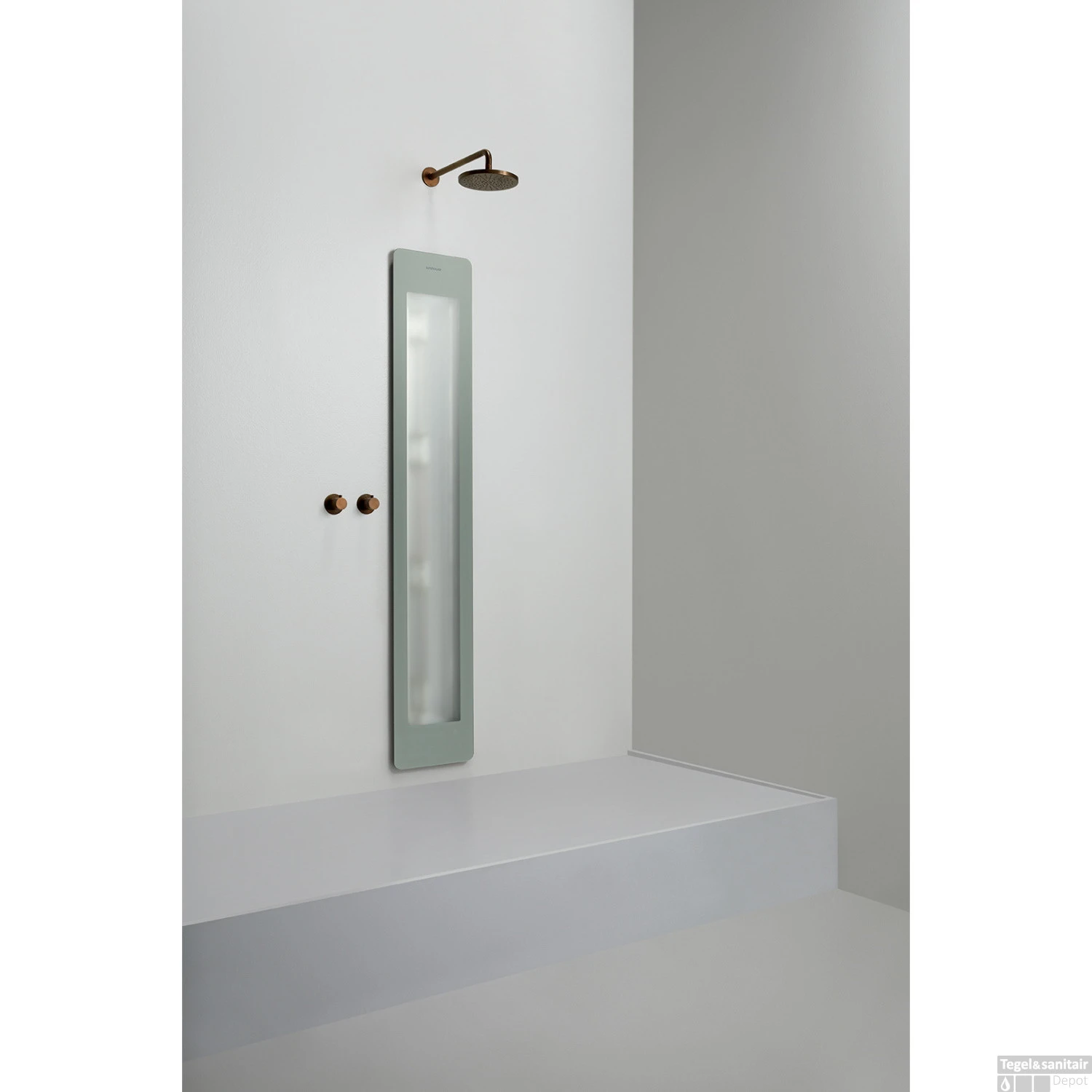 Sunshower Plus L Round Infrarood En UV-licht 185x33 Cm Inbouw - Opbouw Vlak Of Hoek Organic Grey 5 Sunshower Plus L Round Infrarood En UV-licht 185x33 Cm Inbouw - Opbouw Vlak Of Hoek Organic Grey - Afbeelding 5