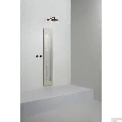 Sunshower One L Round Infrarood 185x33 Cm Inbouw - Opbouw Vlak Of Hoek Sand White -Winkel Voor Huis- En Badkamerartikelen sunshower oneplus l sand inbouw uit geheel