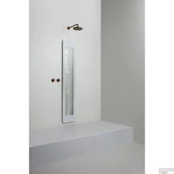 Sunshower Plus L Round Infrarood En UV-licht 185x33 Cm Inbouw - Opbouw Vlak Of Hoek White -Winkel Voor Huis- En Badkamerartikelen sunshower oneplus l white inbouw uit geheel 2