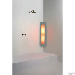 Sunshower One M Round Infrarood 140x33 Cm Inbouw - Opbouw Vlak Of Hoek Organic Grey -Winkel Voor Huis- En Badkamerartikelen sunshower oneplus m organic grey hoek ir geheel