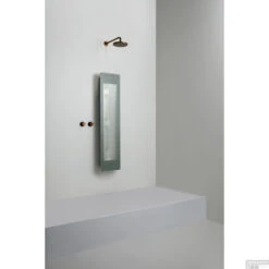 Sunshower One M Round Infrarood 140x33 Cm Inbouw - Opbouw Vlak Of Hoek Organic Grey -Winkel Voor Huis- En Badkamerartikelen sunshower oneplus m organic grey opbouw uit geheel