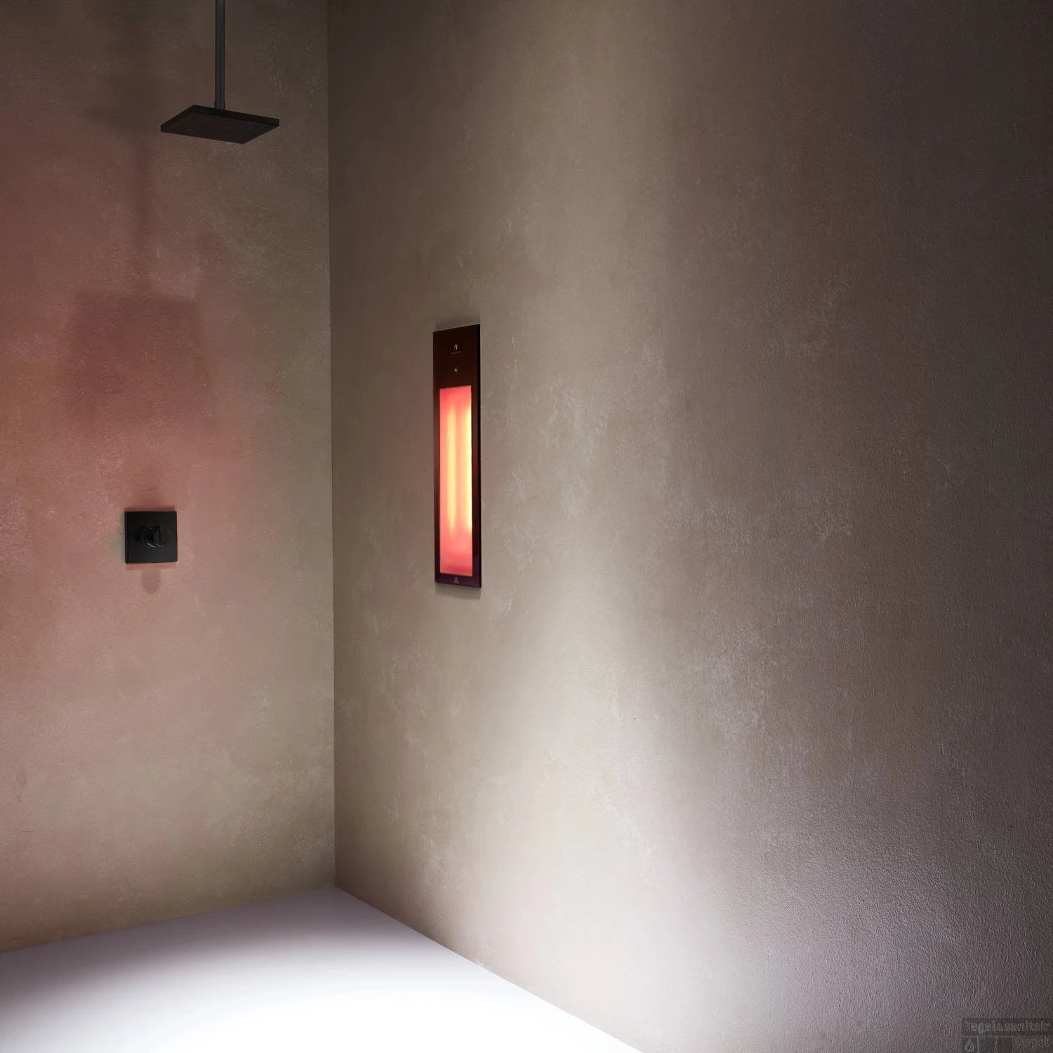 Sunshower Pure 2.0 Black Infrarood Inbouwapparaat 19.9x61.9x10 Cm Half Body Aluminium Zwart - Afbeelding 2