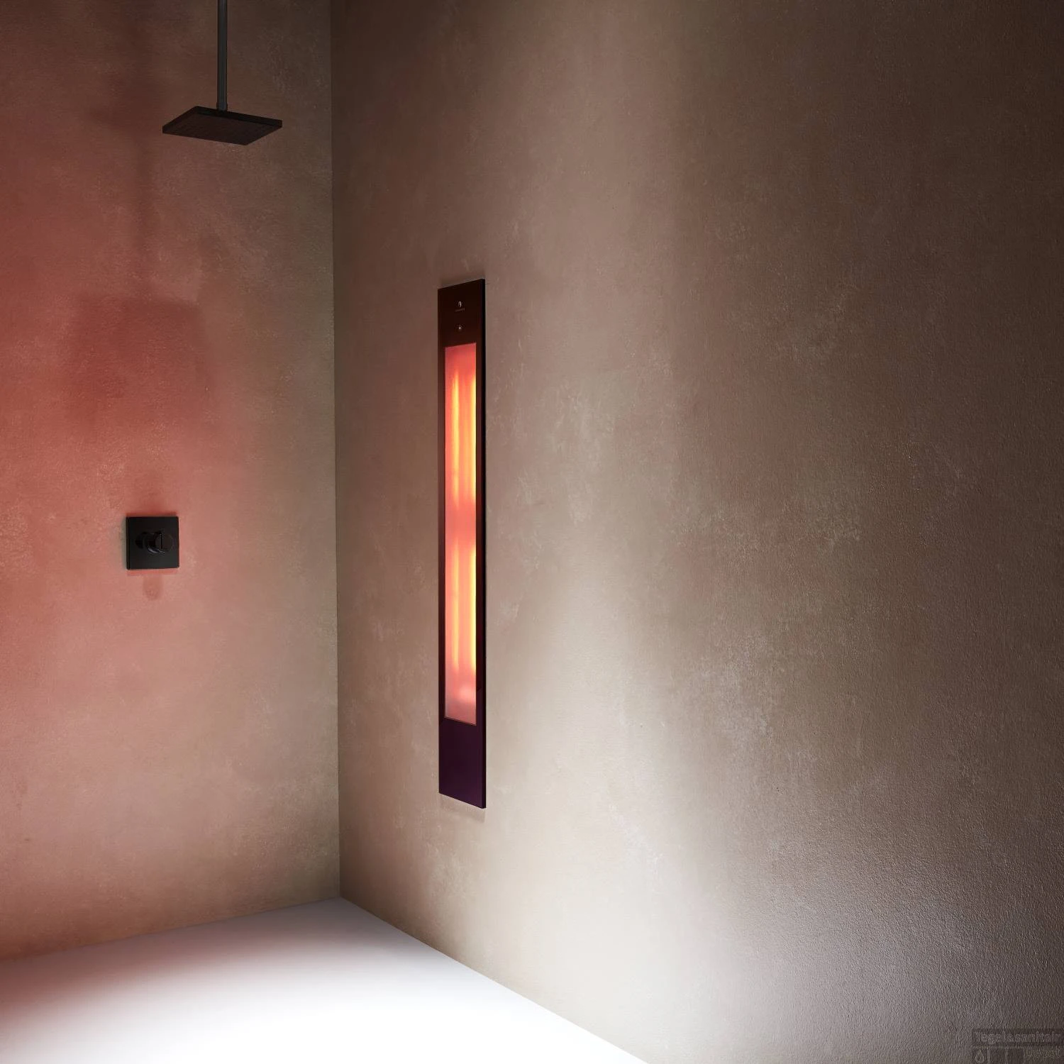 Sunshower Pure XL 2.0 Black Infrarood Inbouwapparaat 19.9x123.8x10 Cm Aluminium Zwart - Afbeelding 2