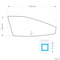 Badkamerspiegel Gliss Design Tartaros 120x50cm LED-Verlichting -Winkel Voor Huis- En Badkamerartikelen tartaros 120x50