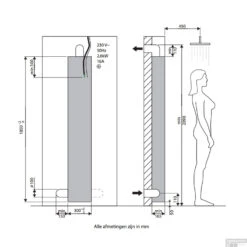 Sunshower Deluxe Grey UV En Infrarood Inbouwapparaat 32x187x16 Cm Aluminium Grijs 17 Sunshower Deluxe Grey UV En Infrarood Inbouwapparaat 32x187x16 Cm Aluminium Grijs -Winkel Voor Huis- En Badkamerartikelen tech 4 1
