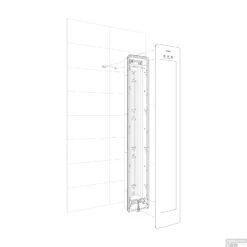 Sunshower Plus S Round Infrarood En UV-licht 95x33 Cm Inbouw - Opbouw Vlak Of Hoek Sand White 13 Sunshower Plus S Round Infrarood En UV-licht 95x33 Cm Inbouw - Opbouw Vlak Of Hoek Sand White -Winkel Voor Huis- En Badkamerartikelen vlakke wand opbouw geen douchekop exploded view v2 01 3 2 1 1 1 1