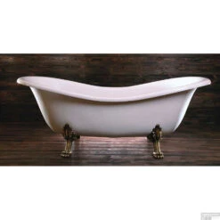 Vrijstaand Bad Sapho Charleston 188x80x71 Cm Wit Met Leeuwenpoten Brons -Winkel Voor Huis- En Badkamerartikelen vrijstaand bad sapho charleston 188x80x71 cm wit met leeuwenpoten brons 1