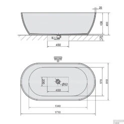 Vrijstaand Bad Sapho Reduta Gegoten Marmer 171x81x46 Cm Wit -Winkel Voor Huis- En Badkamerartikelen vrijstaand bad sapho reduta gegoten marmer 171x81x46 cm wit sph72842 tech