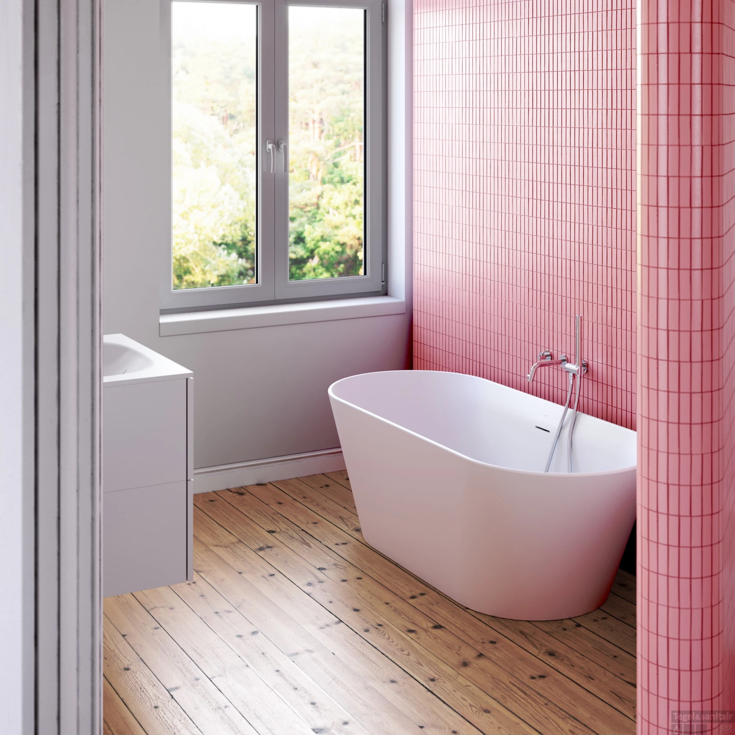 Vrijstaand Ligbad Clou Solium Geïntegreerde Overloop Met Chrome Plug Mat Wit - Afbeelding 6