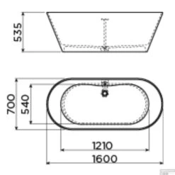 Vrijstaand Ligbad Clou Solium Geïntegreerde Overloop Met Chrome Plug Mat Wit -Winkel Voor Huis- En Badkamerartikelen vrijstaand ligbad clou solium ge iuml ntegreerde overloop met chrome plug mat wit tec
