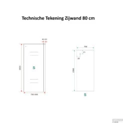 BWS Douchecabine Softclose 2.0 140x80 Cm Met Nisdeur En Zijwand 8mm Aluminium NANO Coating -Winkel Voor Huis- En Badkamerartikelen zijwand 80 tech