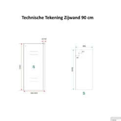 BWS Douchecabine Softclose 2.0 100x90 Cm Met Nisdeur En Zijwand 8mm Aluminium NANO Coating -Winkel Voor Huis- En Badkamerartikelen zijwand 90 tech 3