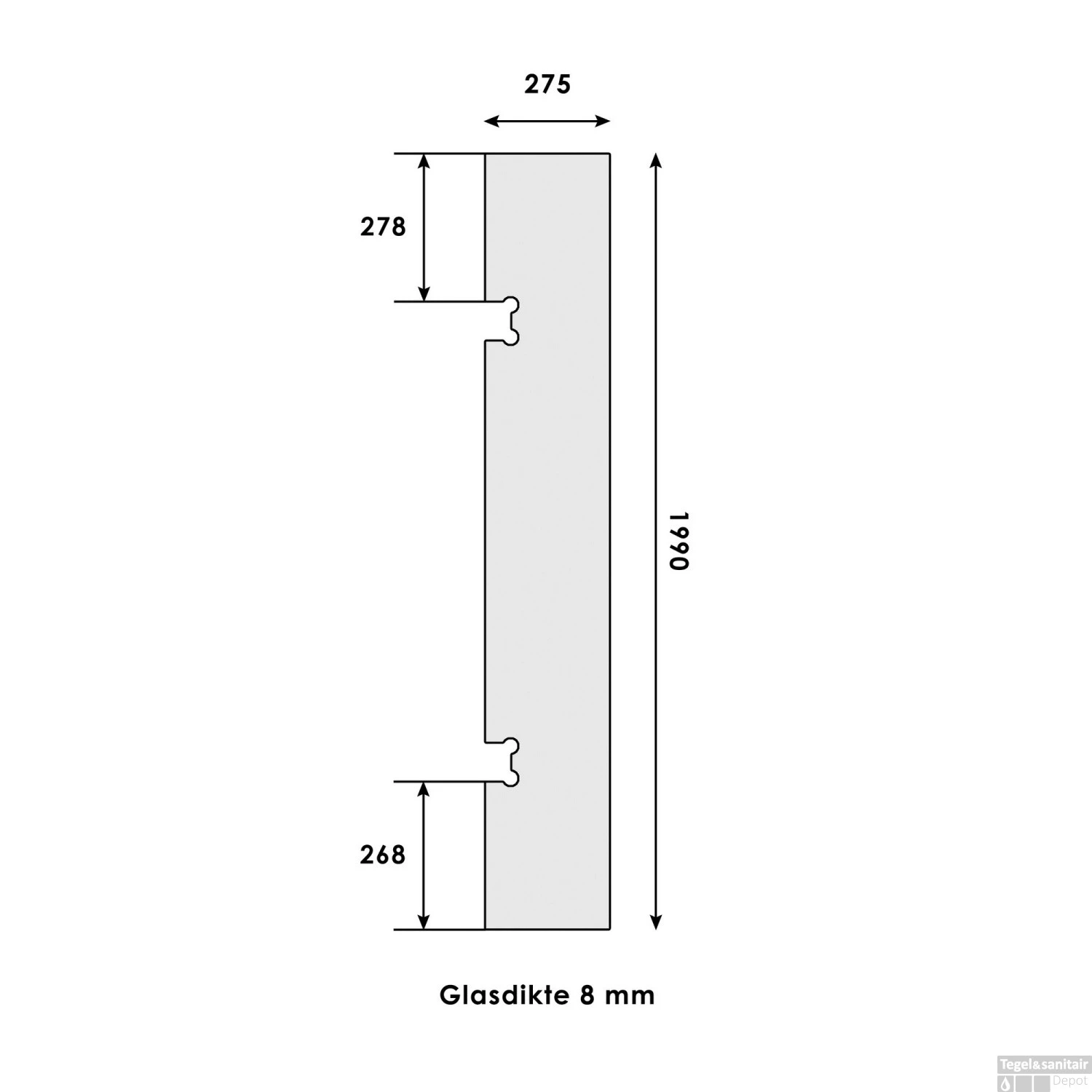 Zijwand Draaibaar Profielloos Just Creating DZ1 30 Cm Zonder Beslag Omkeerbaar Helder Glas 2 Zijwand Draaibaar Profielloos Just Creating DZ1 30 Cm Zonder Beslag Omkeerbaar Helder Glas - Afbeelding 2