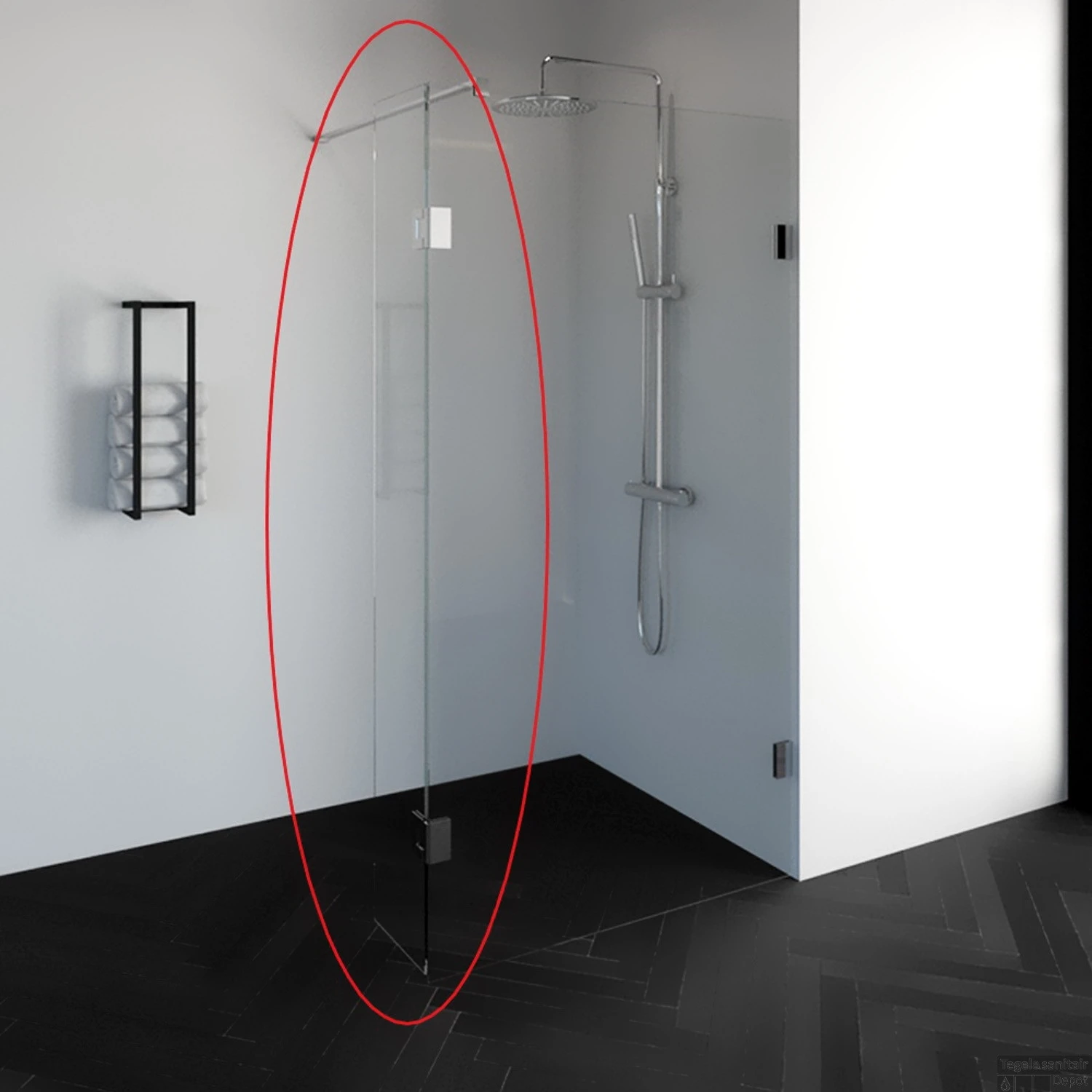 Zijwand Draaibaar Profielloos Just Creating DZ1 30 Cm Zonder Beslag Omkeerbaar Helder Glas 1 Zijwand Draaibaar Profielloos Just Creating DZ1 30 Cm Zonder Beslag Omkeerbaar Helder Glas